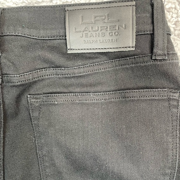Lauren Ralph Lauren Jeans Womens 4 Black Denim Pants Classic Straight Preppy - Picture 5 of 5